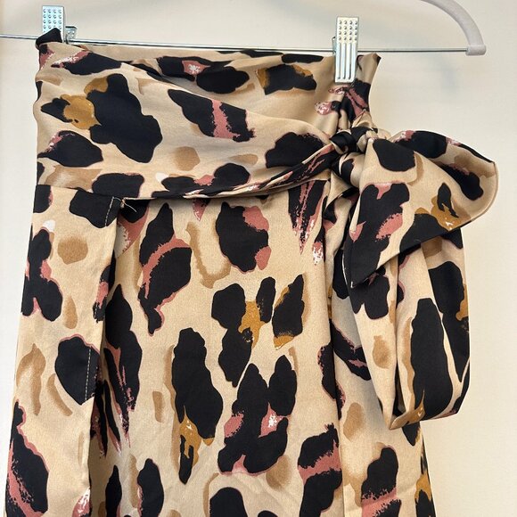 Never Fully Dressed Brown Leopard Jaspre Wrap Skirt - S - Picture 7 of 10